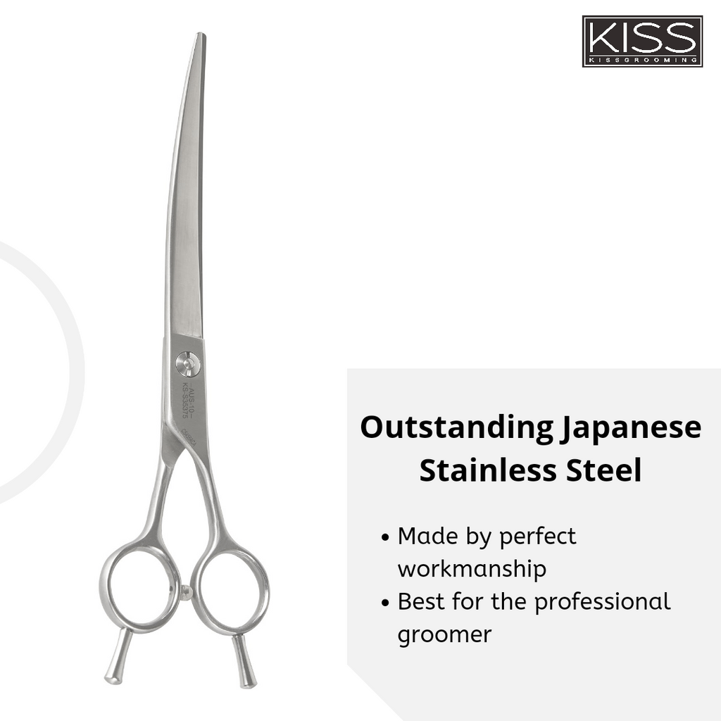 Kiss Series 5 Star Curved Scissor For Grooming Dogs
