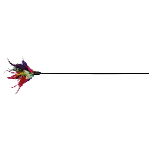 Trixie Interactive Cat Toy, Playing Rod with Feathers - 50cm