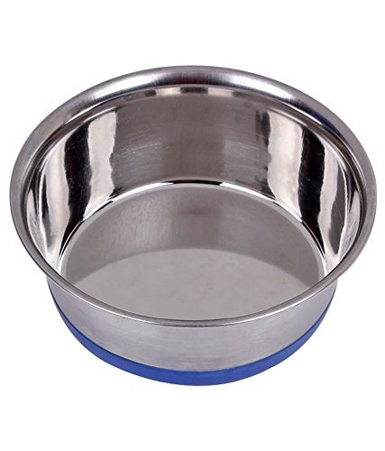 Silicon Bonded Rubber Base Stainless Steel Dog Food Bowl