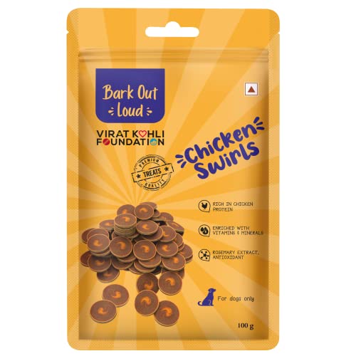 Bark Out Loud by Vivaldis Chicken Swirls Rich in Protein, Omega 3 Fatty Acids, Antioxidants for Dogs