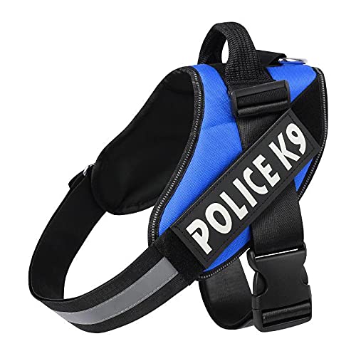 Pet Chest Body Police K9 Harness Belt with Adjustable Reflective Hook and Straps (Small)