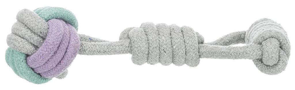 Trixie: Rope Ball with Handle for Pets | Non-Toxic Tug Toys for Puppies and Adult Dogs