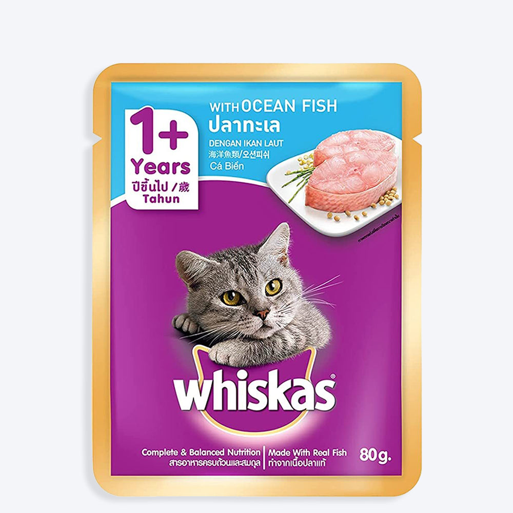Whiskas Ocean Fish Adult Wet Cat Food - 80 g - 