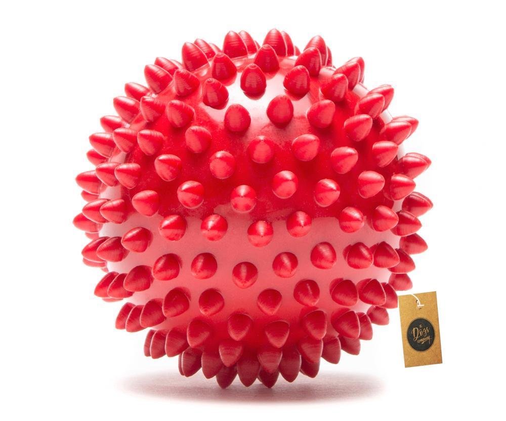 Natural Rubber Spiked Ball Dog Chew Toy, Puppy Teething Toy (Colour May Vary)