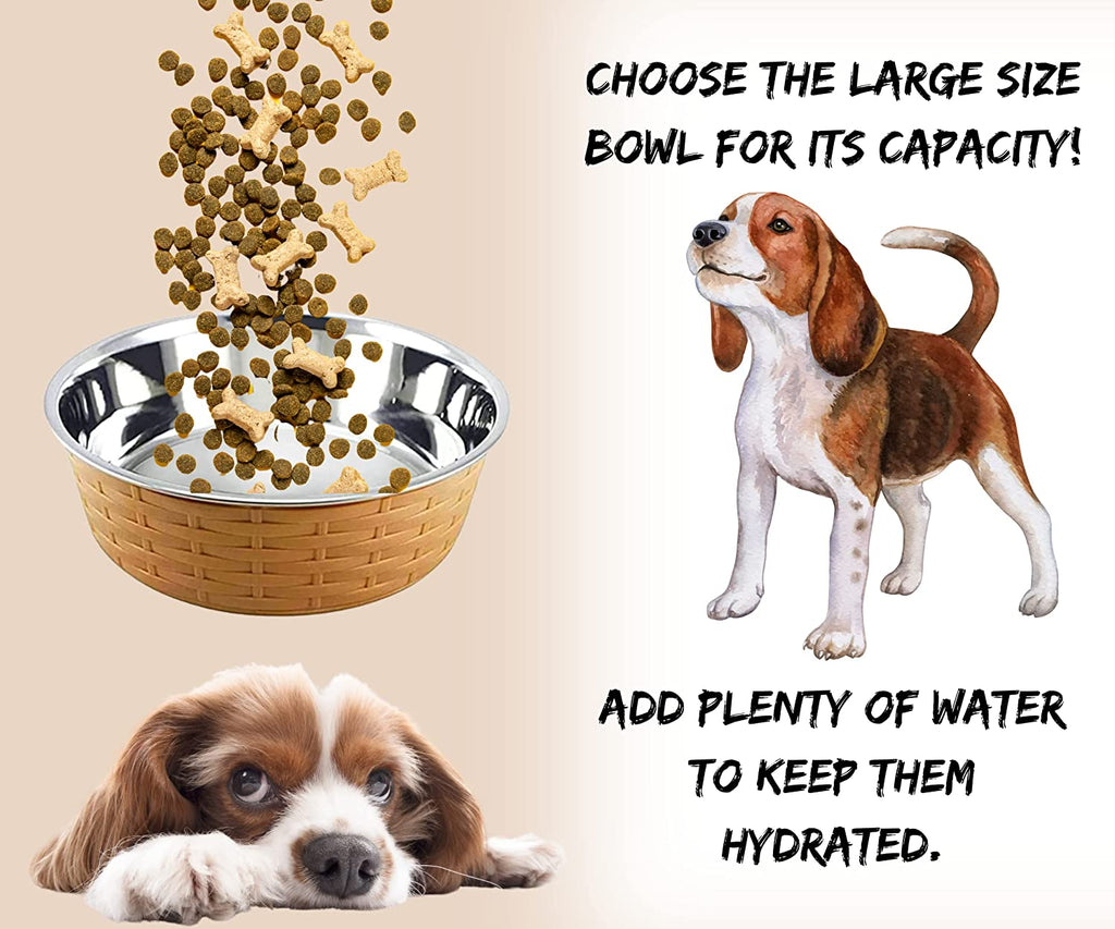 Woven Stainless Steel Bowl for Dogs, Cats & Any Pets