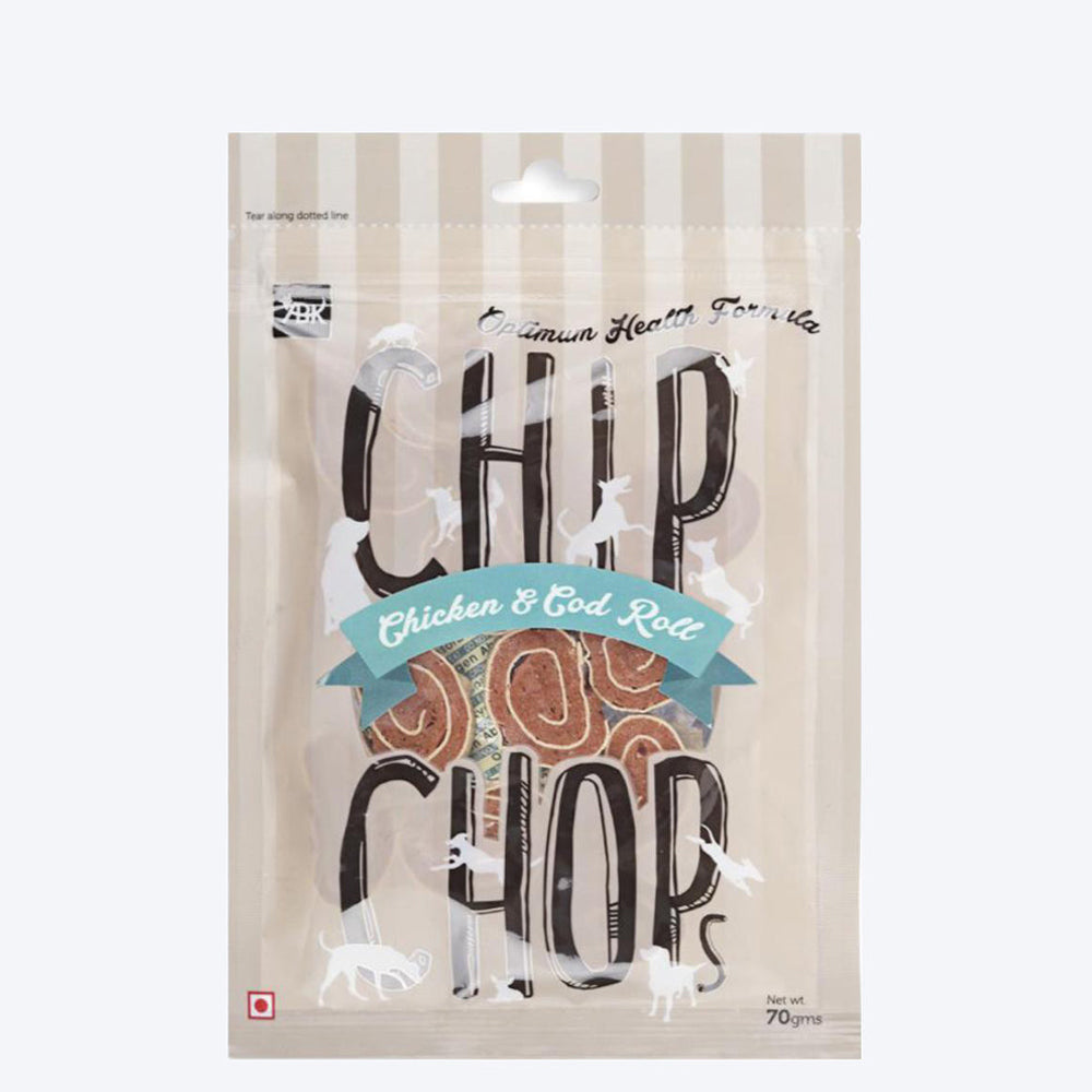Chip Chops Dog Treats - Chicken & Codfish Roll - 70 g - 