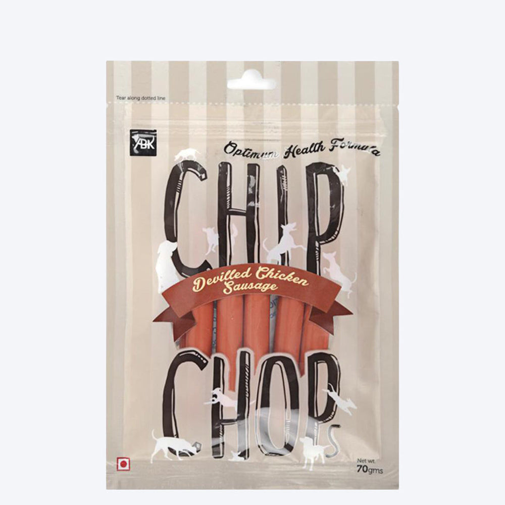 Chip Chops Dog Treats - Devilled Chicken Sausage - 70 g - 