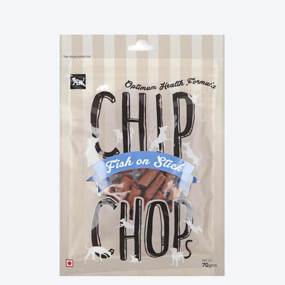 Chip Chops Dog Treats - Fish On Stick - 70 g - 