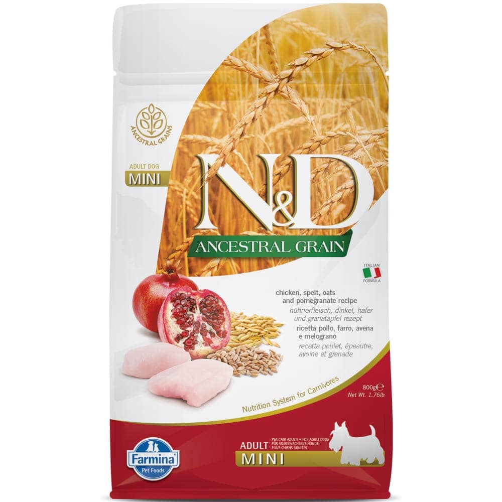 Farmina N&D Chicken & Pomegranate Ancestral Grain Adult Mini Dog Dry Food
