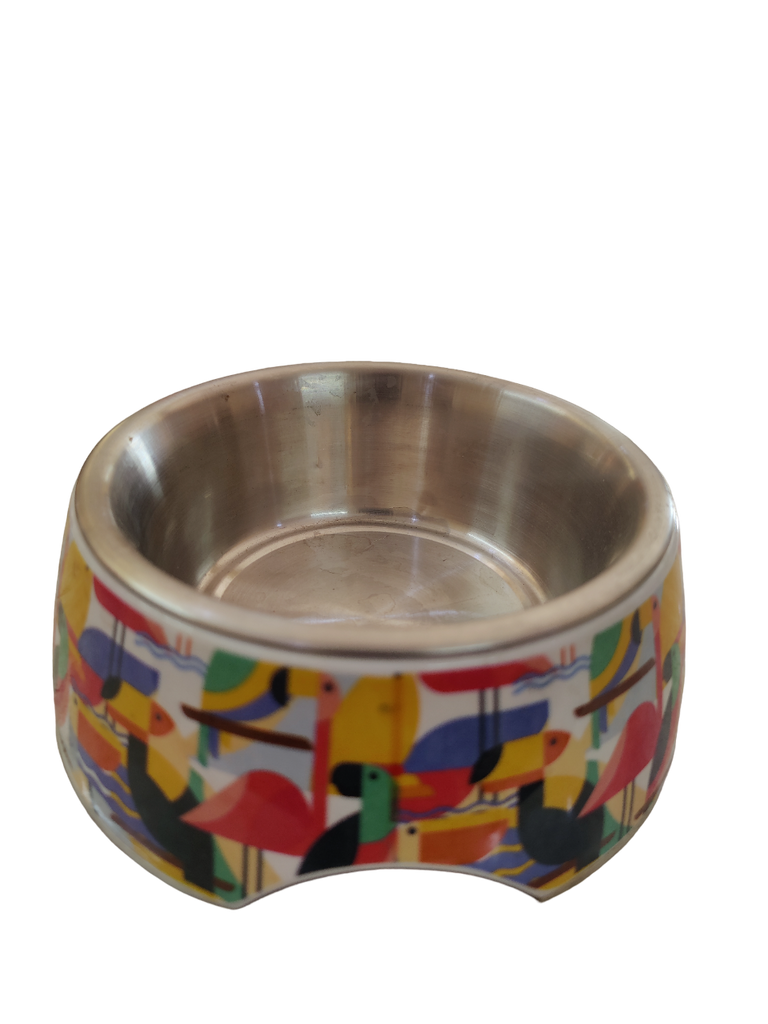 Melamine Printed Fancy Feeding Bowl for Dog and Cats - Small