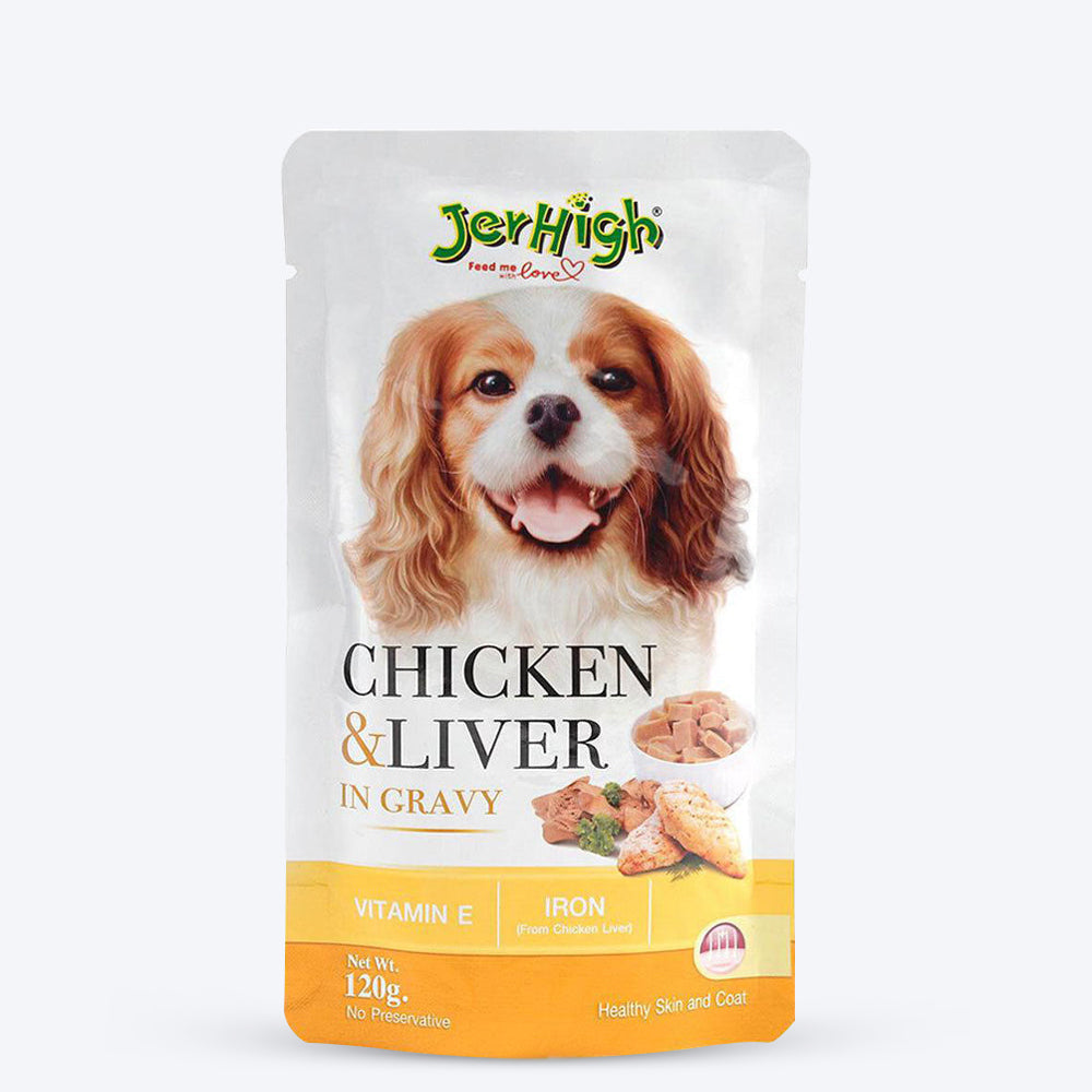 JerHigh Chicken & Liver in Gravy Wet Dog Food - 120 g - 