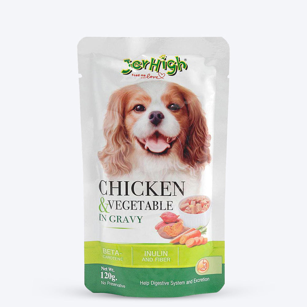 JerHigh Chicken & Vegetable in Gravy Wet Dog Food - 120 g - 