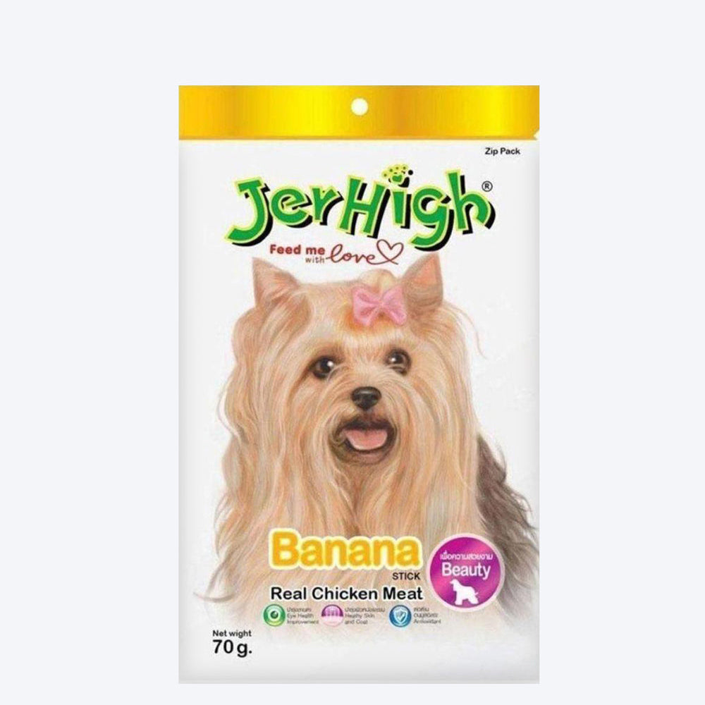 JerHigh Banana Dog Treats with Real Chicken Meat - 70 g - 