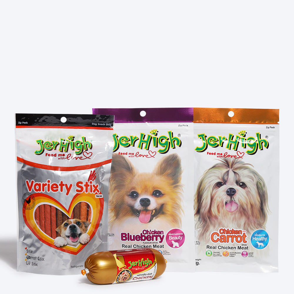 JerHigh Dog Treats Combos - Pack of 4 - 