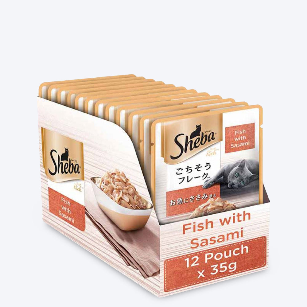 Sheba Fish with Sasami Adult Wet Cat Food - 35 g packs