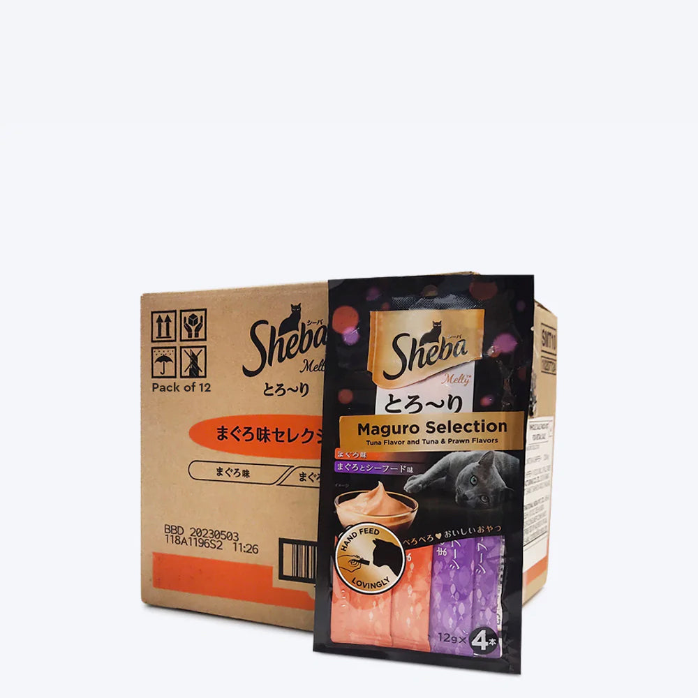 Sheba Melty Maguro Tuna & Seafood Flavour Cat Treat - Pack of 12 X 48 g