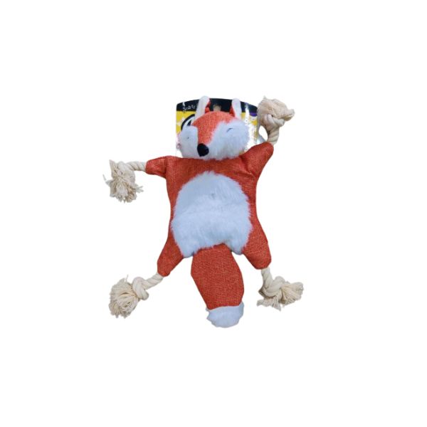 Smarty Pet Plush Chew Toy Flat Cracking Toy (Color and Desing May Very)