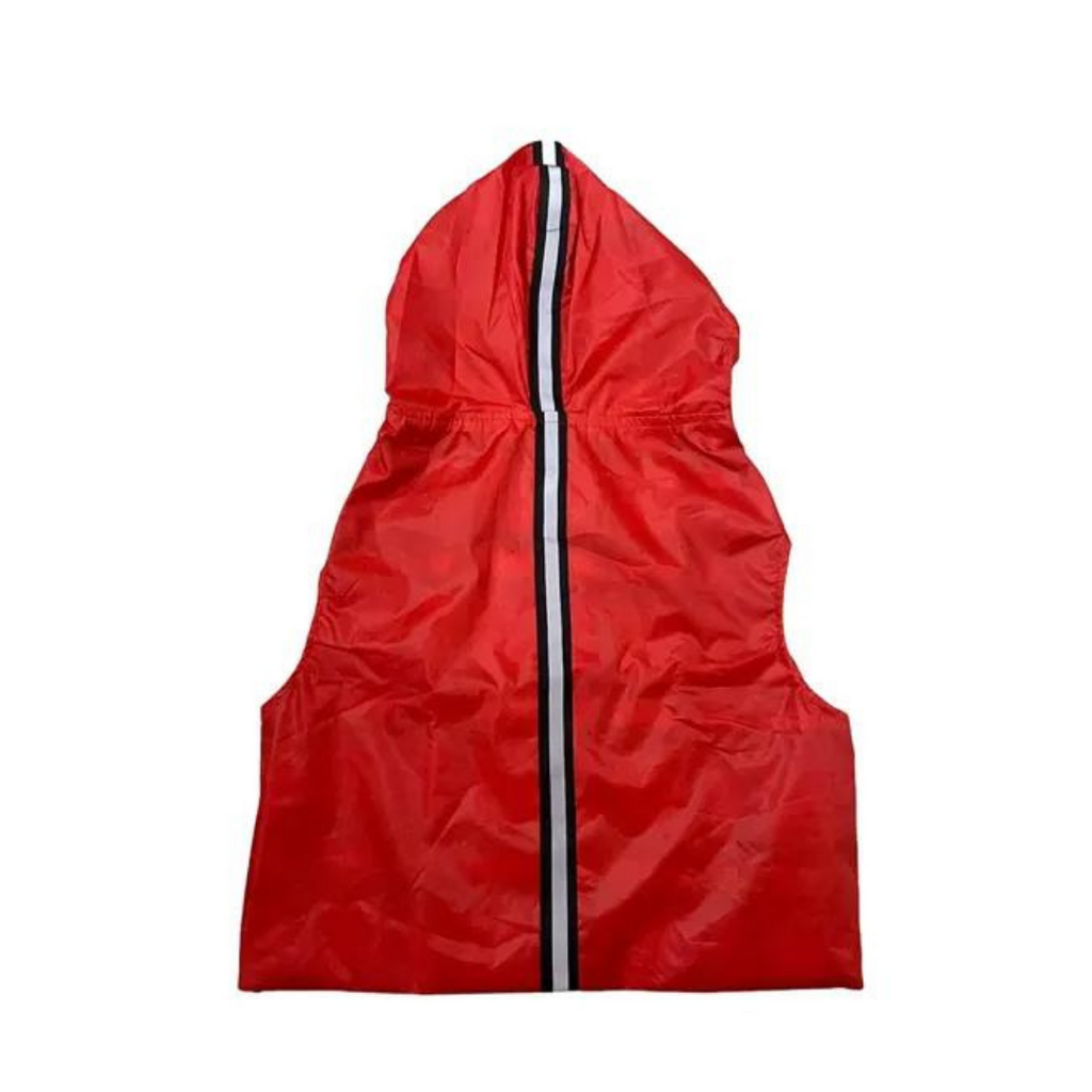 Petaholic Water Proof and Fully Adjustable and Reversible Rain Jacket for Dog – Red/Blue/Purple
