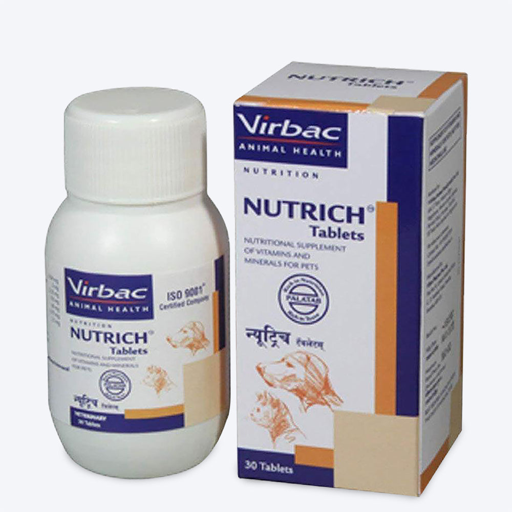 Virbac Nutrich Tablets For Pets - 60 tabs