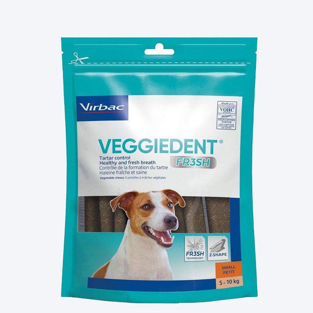 Virbac Veggiedent Oral Hygiene Vegetable Dog Chew